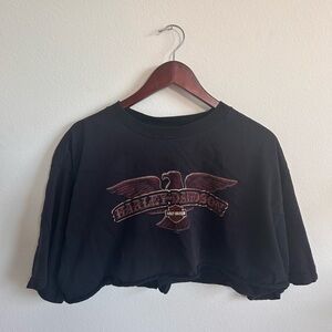 Vintage Harley Davidson cropped tee